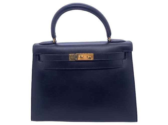Hermès Kelly 28 in pelle nera e oro Nero