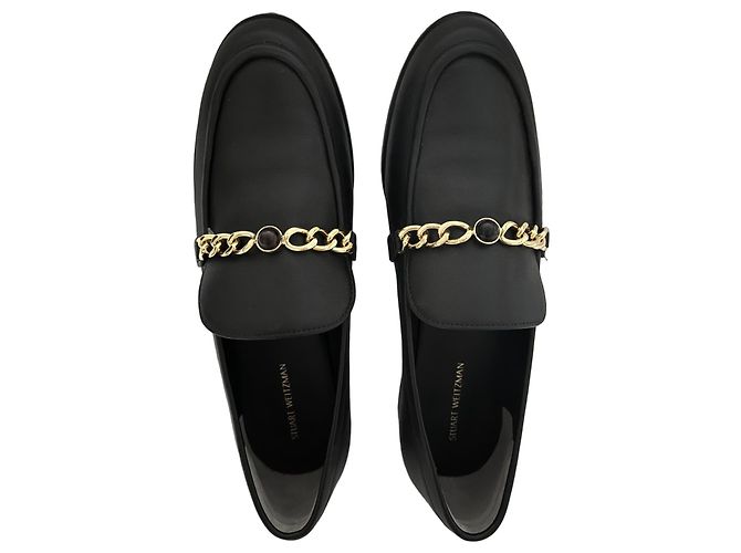 Mocassini Stuart Weitzman in pelle nera Nero