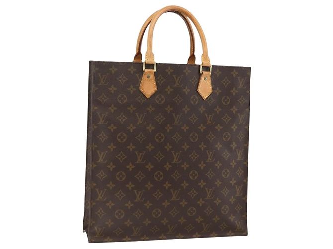 LOUIS VUITTON Bolsa Sac Plat Monogram M51140 LV Auth AMZ094 Monograma