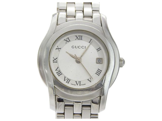 Reloj analógico de cuarzo de acero inoxidable Gucci 5500L