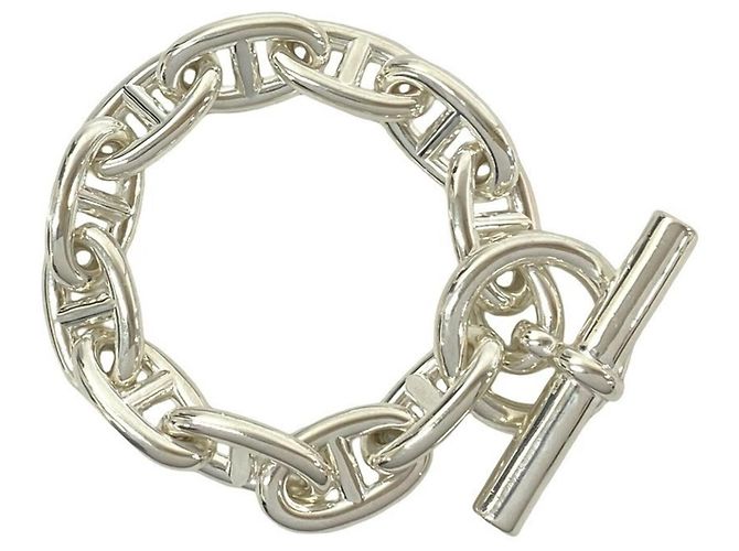 Bracciale charm Chaine d'Ancre TGM 11 link di Hermès Argento