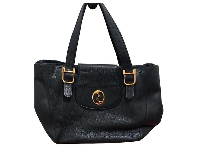 Borsa tote Gucci in pelle nera Nero
