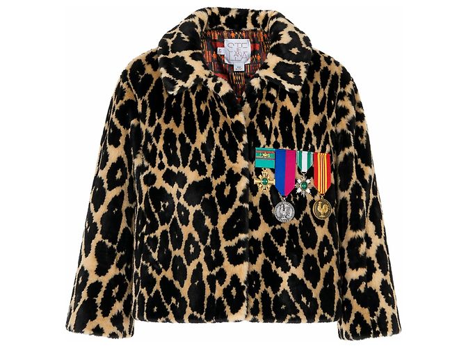 Stella Jean Leopard Print Cropped Jacket Multiple colors
