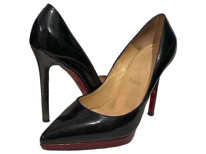 Christian Louboutin Schwarze Lackleder-Pumps von Louboutin