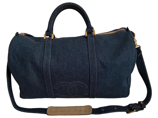 Bolsa Boston Chanel Azul