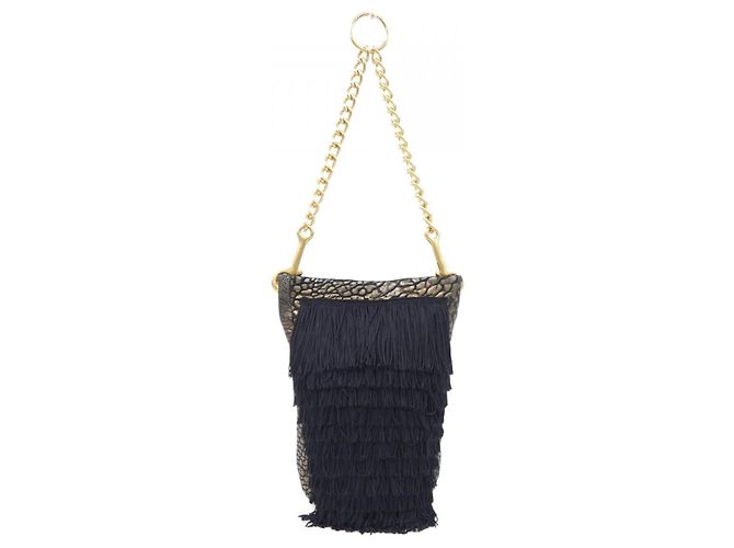 Autre Marque Borsa a Spalla Helianthus Nero D'oro