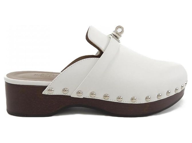 Hermès Lederschuhe 36 Weiß