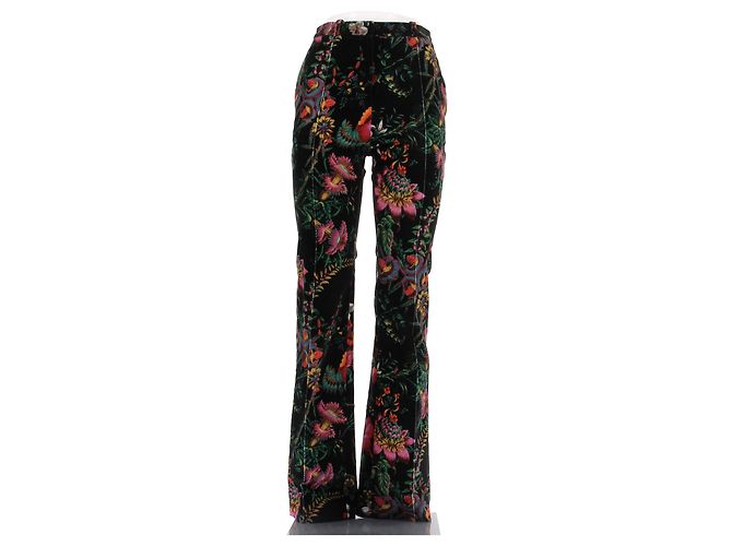 Paco Rabanne Calça estampada de flores Preto
