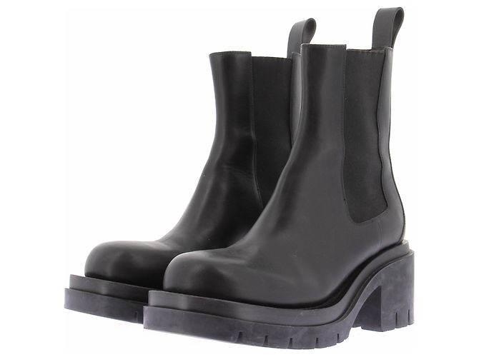 Botas de cuero negras Bottega Veneta Talla 39