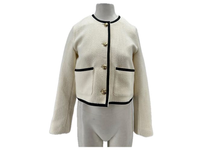 Autre Marque Giacca bianca e nera Bianco