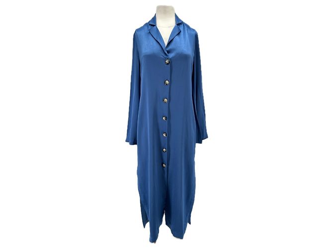 Staud Kleid lang blau