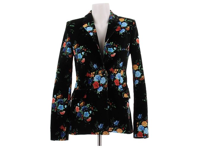 Paco Rabanne Blazer stampato floreale Nero
