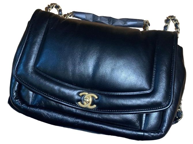 Bolsa Chanel Puffy Flap Nova Preto