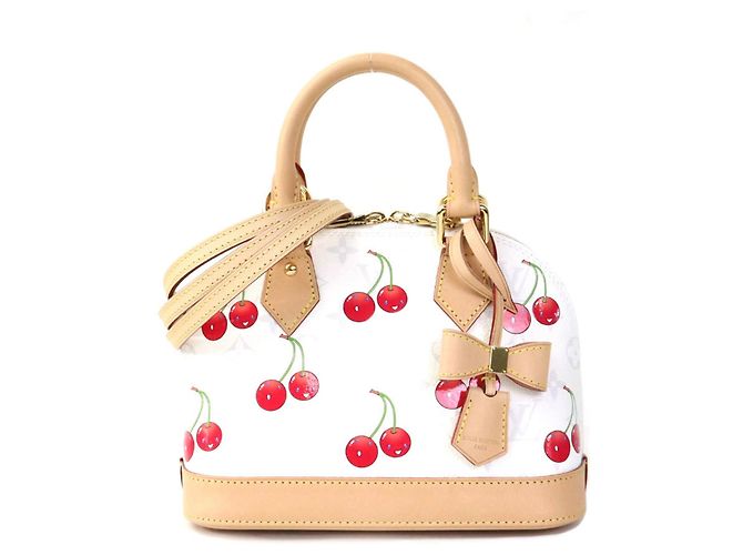 Bolso Alma BB Monograma Cereza Louis Vuitton Blanco
