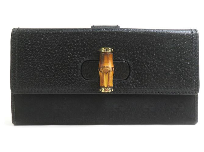 Billetera larga bi-fold Gucci Negro