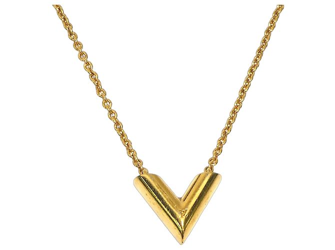 Collana in metallo V essenziale Louis Vuitton D'oro