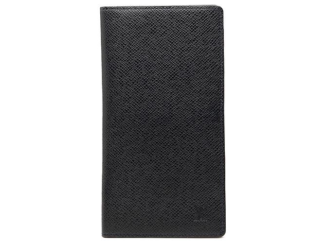 Louis Vuitton Black Taiga Brazza Wallet