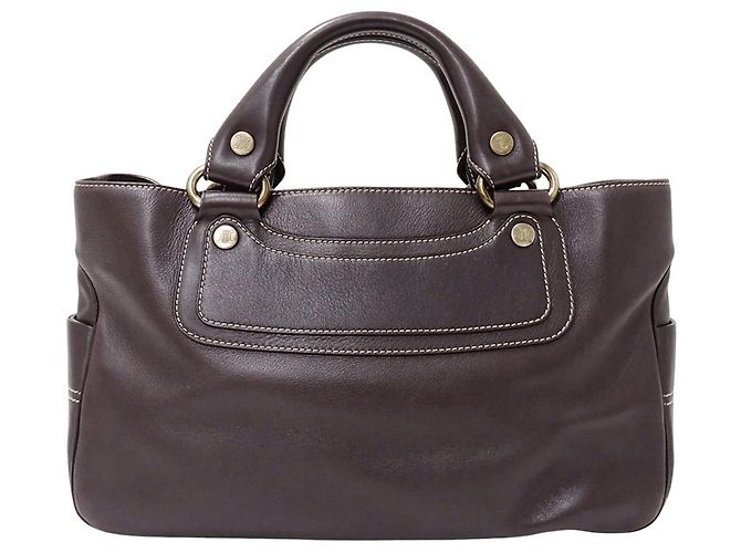 Boogie Céline Bolso de cuero marrón oscuro Celine