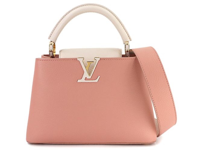 Bolsa Capucines BB Louis Vuitton Rosa Cinza