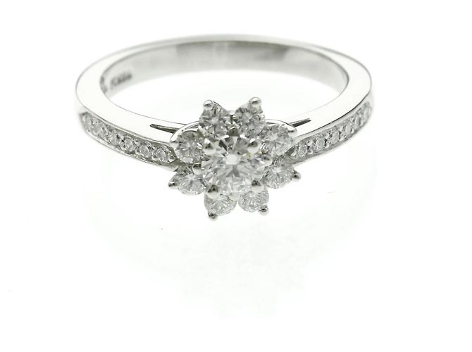 Tiffany & Co Tiffany Flora Diamantring aus Platin Silber