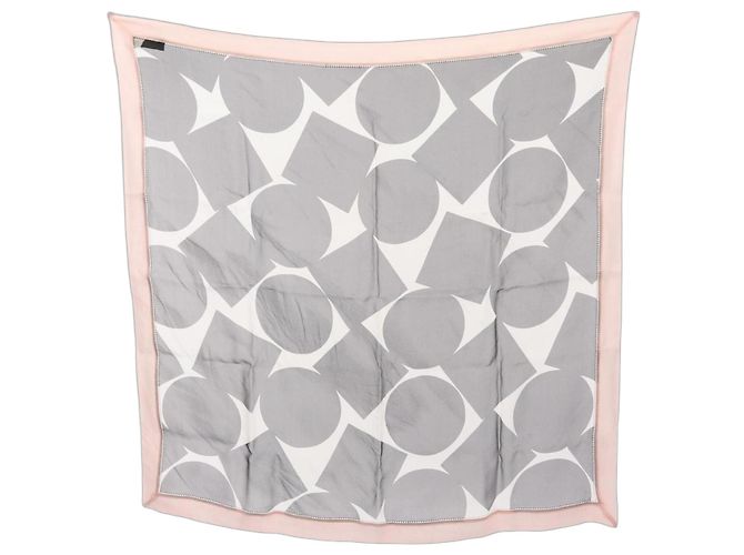 Sciarpa in seta Louis Vuitton Nero Rosa Bianco 