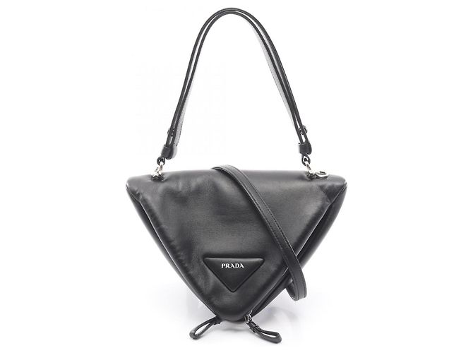 Sac à main Prada Triangle 2-en-1 Noir