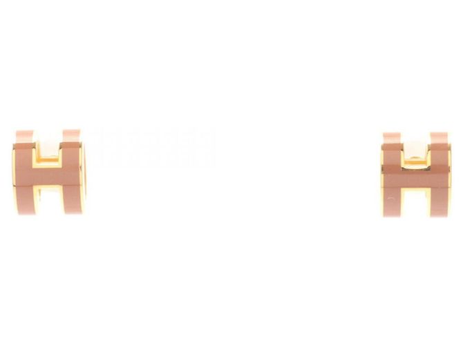 Orecchini Mini Pop H di Hermès Rosa D'oro 