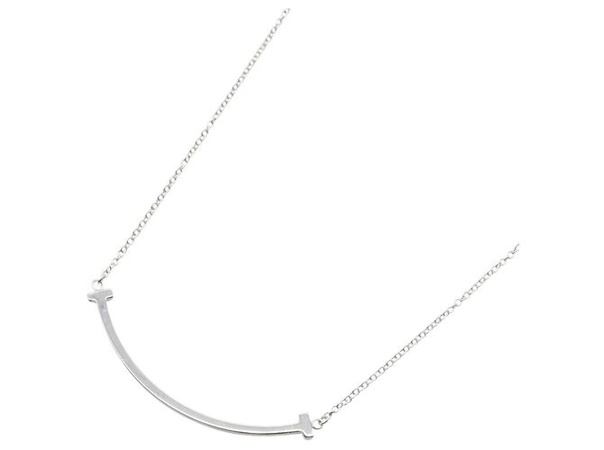 Collar T Smile Small en Oro Blanco de Tiffany & Co. Plata