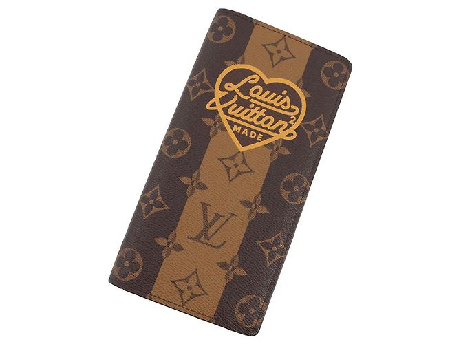 Louis Vuitton Brazza Geldbörse Monogram Stripe Braun