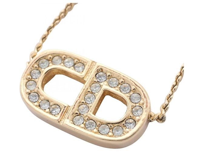 Collana Logo CD Christian Dior D'oro