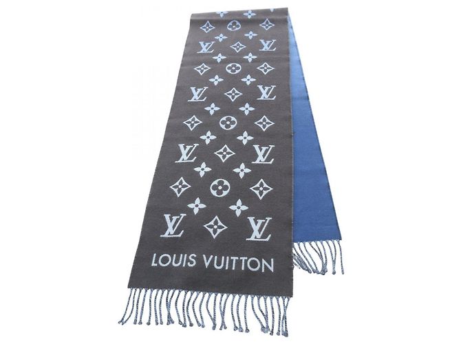 Louis Vuitton Monogram Gradient Schal Braun Blau