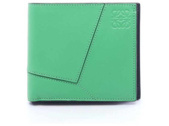 Loewe Puzzle Bifold Coin Wallet Green