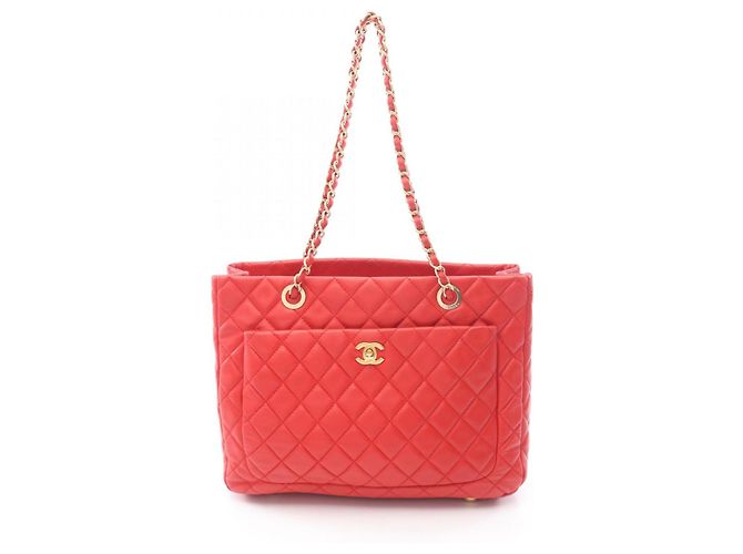 Timeless Borsa Tote Matelassé Chanel Rosso