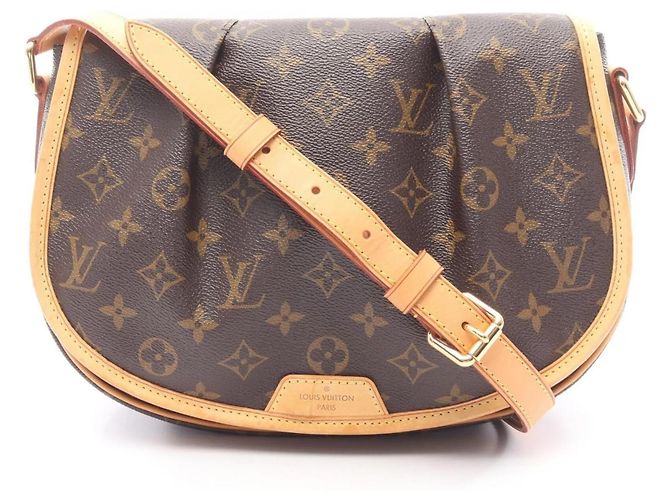 Borsa a Spalla Menilmontant PM Louis Vuitton Marrone Monogramma