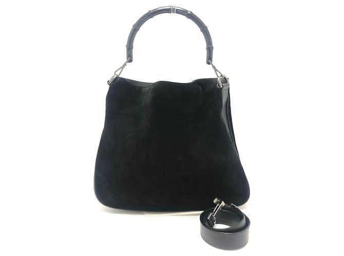 Bolsa 2 em 1 Bamboo 2404 da Gucci Preto
