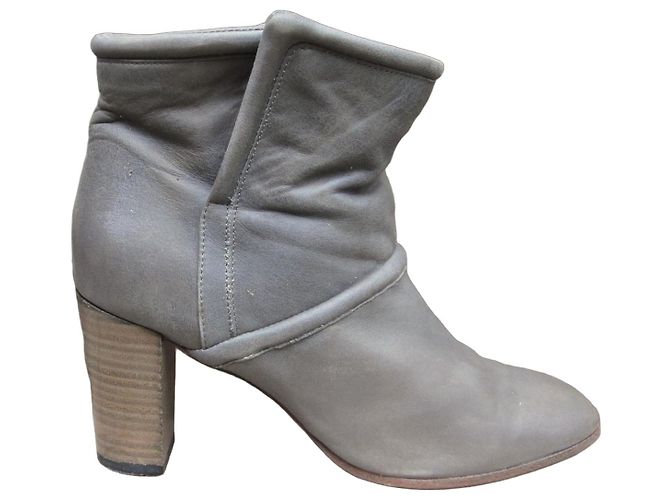 Botines de piel grises Comptoir Des Cotonniers