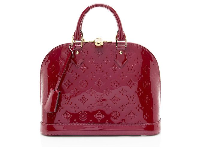 Bolsa Alma PM em Monogram Vernis da Louis Vuitton Rosa