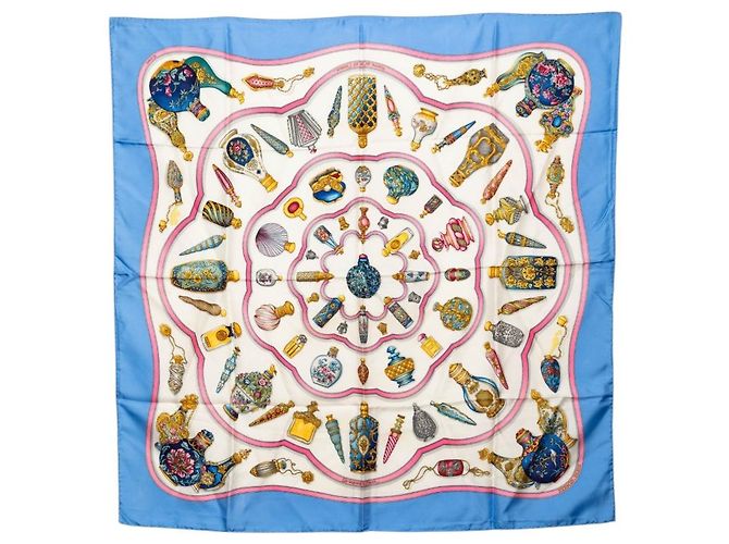 Hermès Frasco de Lenço de Seda Hermes Azul