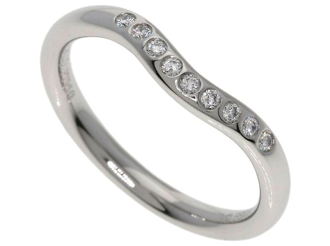 Tiffany & Co. Ring mit gewölbtem Diamantband Silber