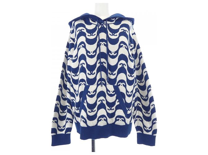 Chanel P70408K10043 Cashmere Hoodie Weiß Blau