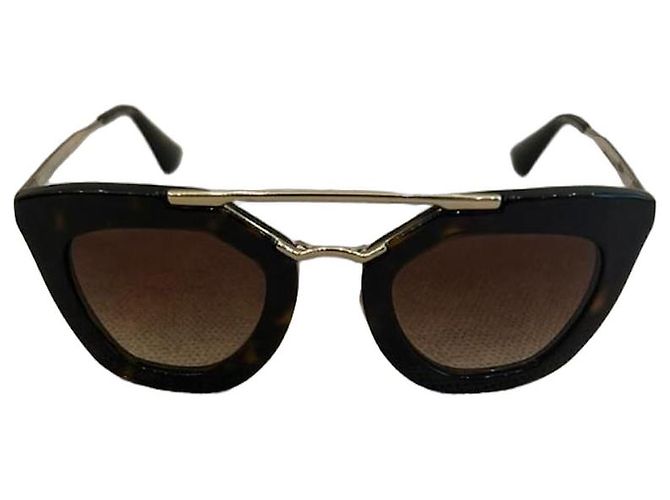 Prada Cat-Eye Sunglasses Tortoiseshell Acetate Gradient Lenses Dark brown