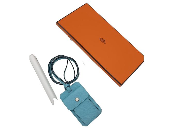 Hermès City Strap Cardcase Epsom Leather Light Blue