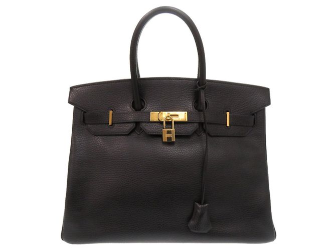 Borsa Hermès Birkin 35 in pelle Ardennes nera Nero