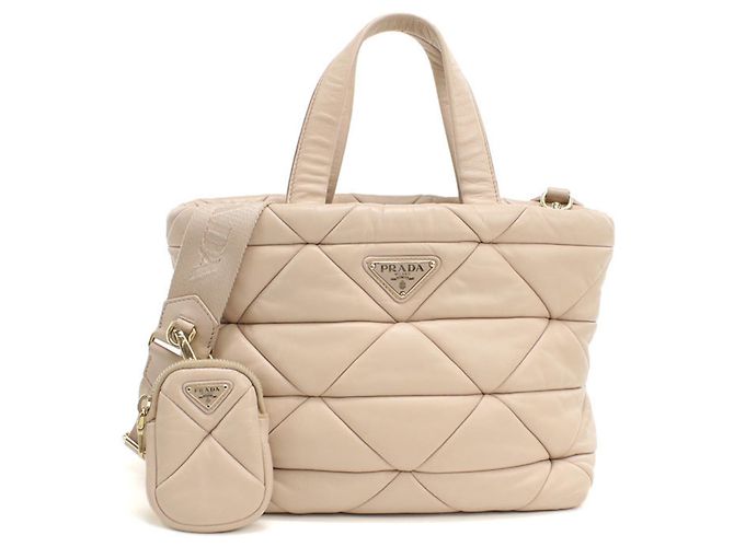 Bolsa tote 2 em 1 bege Prada