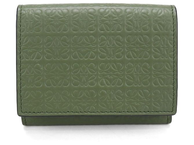 Loewe Green Trifold Wallet