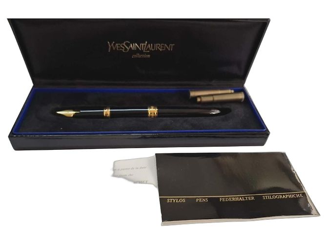Yves Saint Laurent Black Metal Pen