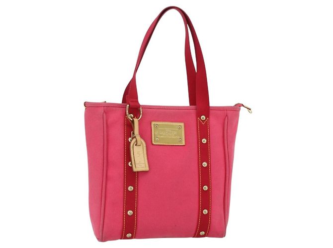 LOUIS VUITTON Antigua Cabas MM Tote Bag Pink M40085 LV Auth ka3945