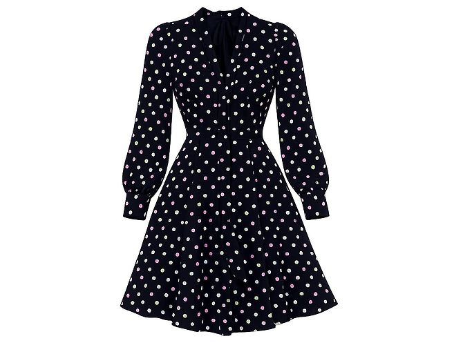 Marc Jacobs Polka Dot Silk Dress Black Multicolore Multiple colors