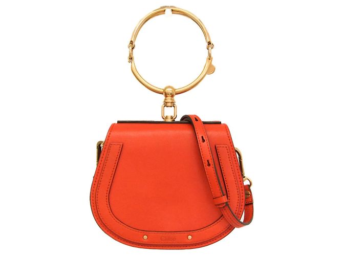 Chloé Bolsa transversal Chloe Nile em couro mini Laranja