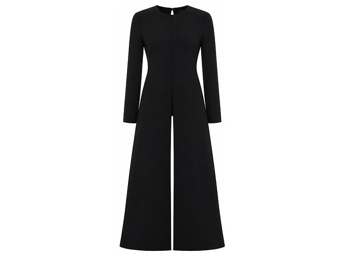 Blusa Rosie Assoulin de algodón negra con espalda abierta Negro